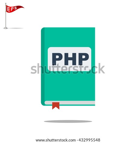 manual php book icon, vector handbook php icon, isolated book icon