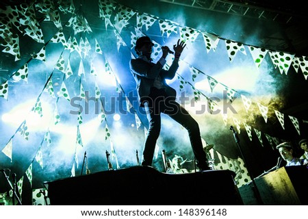 MADRID, SPAIN - JUNE 23: artist MIKA, born Michael Holbrook Penniman, performing on Madrid on June 23, 2013 at La Riviera Venue. MIKA was nominated for the Grammy Award and BRIT Award