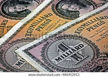 Old Hungarian one billion Pengo money close up Stock fotó © 