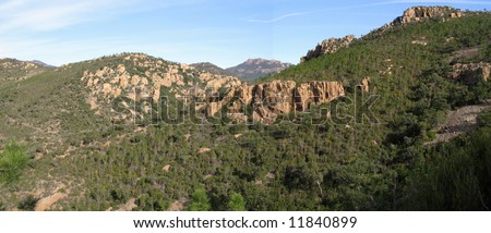 Photographs carried out during strolls with the view-point of the fadas, in the solid mass of Esterel, department VAR, France
