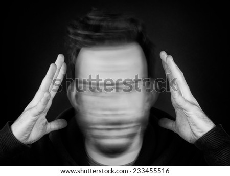 A Man Holding His Head And Shaking Stock Photo 233455516 : Shutterstock