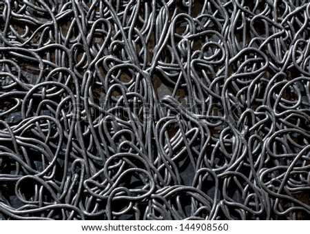 Background style picture of dark spiral wire