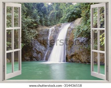 Image, Stock Photo Windows, wide open