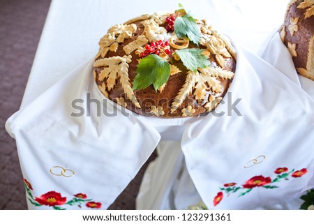 russian wedding cake. big bread