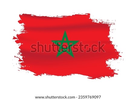 Morocco waving flag on white background,illustration EPS10.