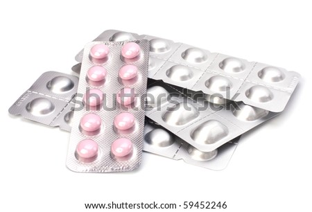 medicaments isolated on white background