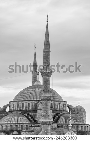 Magnificent architecture of Blue Mosque in Istanbul.