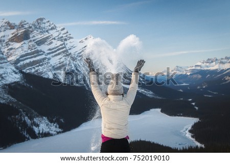 Similar – Image, Stock Photo wonderland Alberta Lake