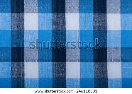 Blue wool fabric texture with cell