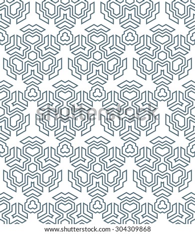 dark outline abstract geometric monochrome seamless pattern white background