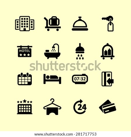 Set of hotel icons