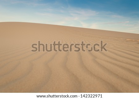White sand dune. It is top destination in Mui Ne. Vietnam
