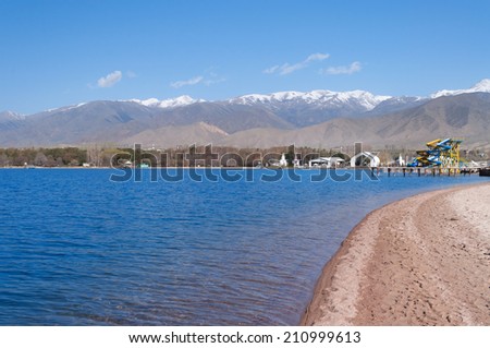Architectural complex on bank of Issyk-Kul Lake. Cholpon-Ata. Kyrgyzstan