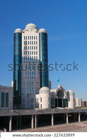 ASTANA, KAZAKHSTAN - MAY 9, 2014: Houses of Parliament of the Republic of Kazakhstan