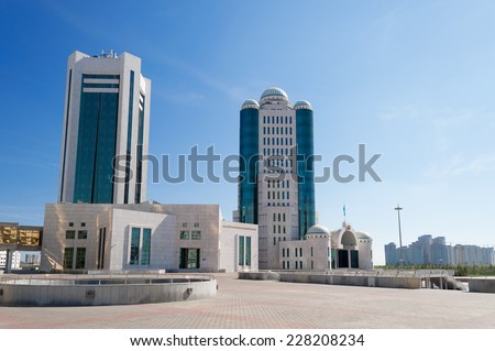 ASTANA, KAZAKHSTAN - MAY 10, 2014: House of Parliament of the Republic of Kazakhstan