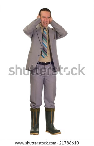 Concept image of a businessman in crisis after his company went bankrupt