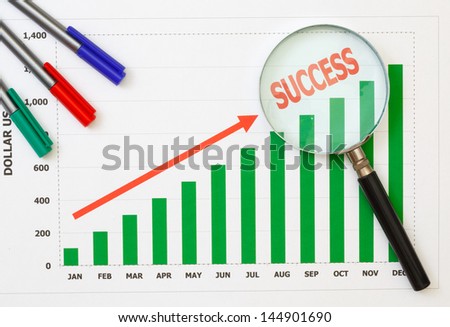 papers charts of success for business
