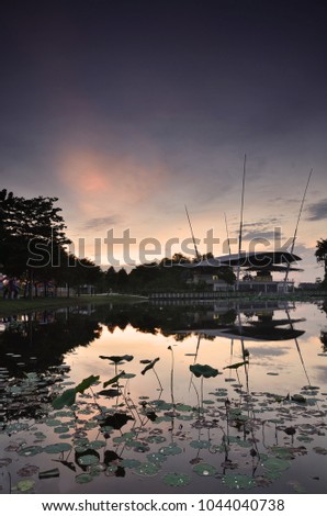 Sunset At Taman Wetland Putrajaya Malaysia Images And