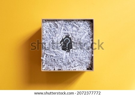 Similar – Image, Stock Photo Question mark on shredded paper