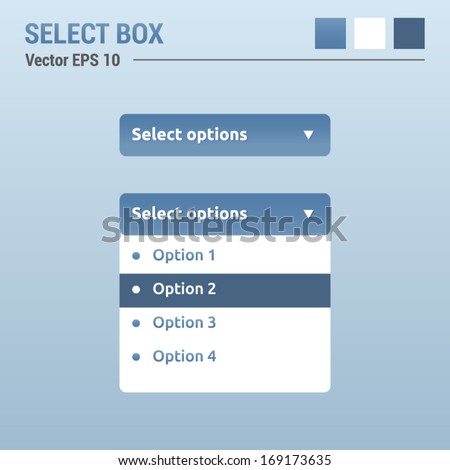 Select box - website elements - web design UI