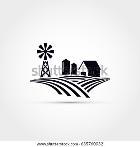 Farm house vector illustration Stock foto © 