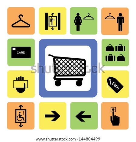 shopping mall icons set 2 from Illustration