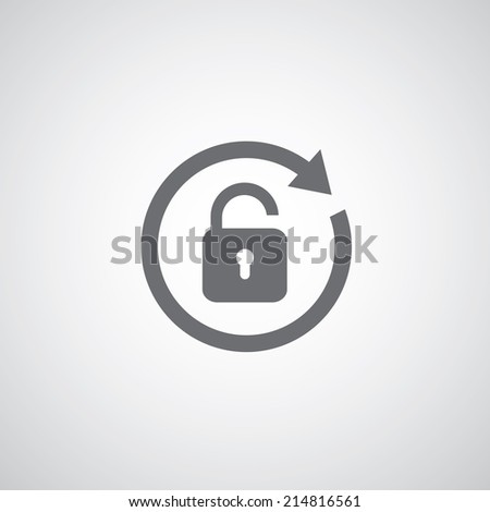 lock symbol on gray background 