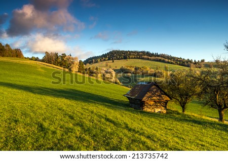 view of mountain meadow in the heart of Europe, Povraznik (Slovakia)