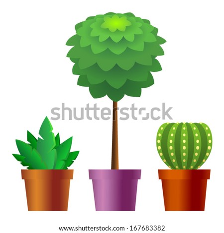 House Plants Stock Vector 167683382 : Shutterstock