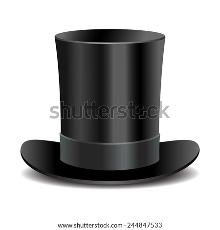 Cylinder black gentleman hat
