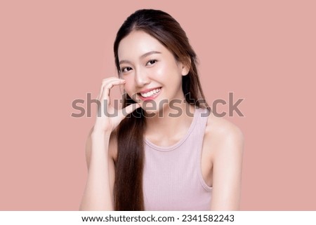 Similar – Image, Stock Photo portrait of beautiful chinese asian woman holding almond tree flowers. Springtime outdoors