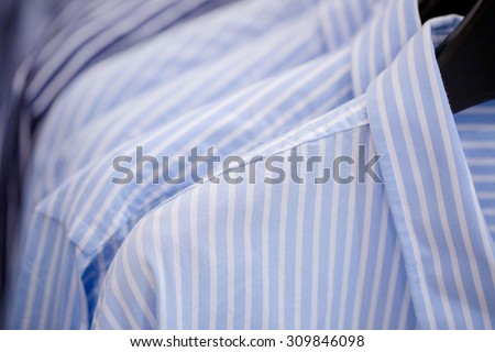 Hanging business shirt in shopping mall
