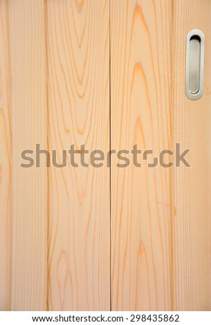 Traditional classic Japanese style sliding wooden door