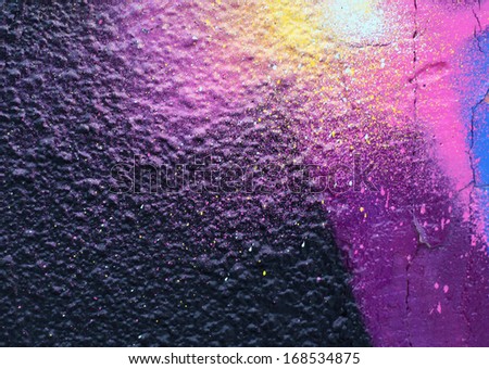 Colorful graffiti wall with spray a paint