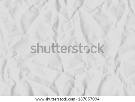 Paper background. White crumpled paper