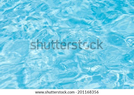 Sparkling blue pool surface