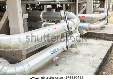 Big silver tube of air condition motor