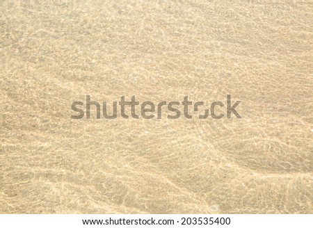 Nature design of reflection on sand under clean sea water