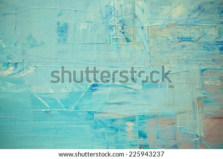 Blue oil color painting texture. Abstract background 