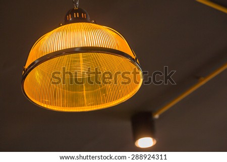 Big yellow glass lamp