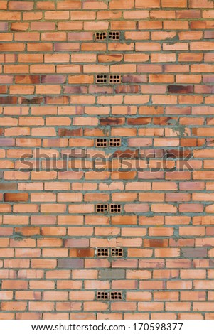 Red brick wall and roof Masonry Work Reform and newly built