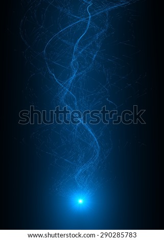 magic sparkle swarm.(vertical,blue version)