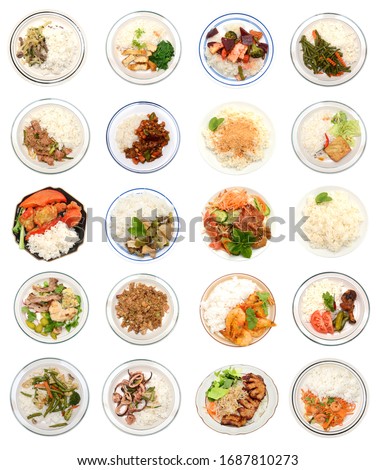 Vietnamese rice plate cuisine collection Foto stock © 