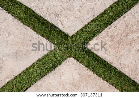 stone and grass walkway - background - rock geology construction granite nature