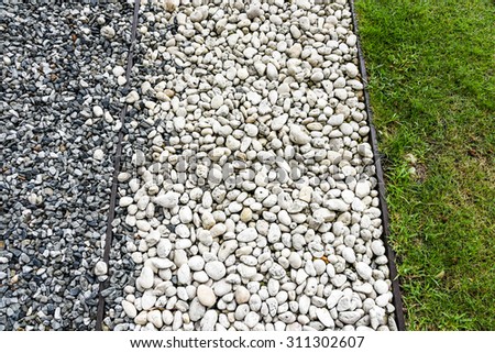 stone walkway - design handmade pavement cobblestone texture grass grey background