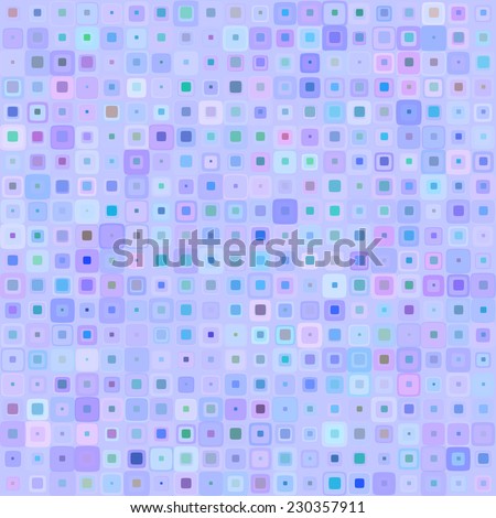 Abstract mosaic background of colored squares with rounded corners for design. purple pastel range. .