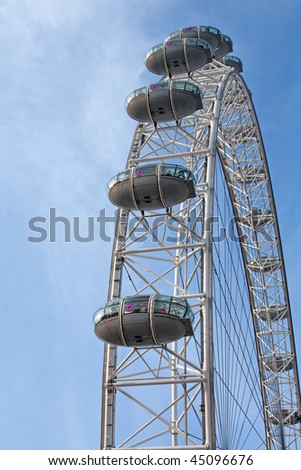 London eye: New London Landmark against blue sky
