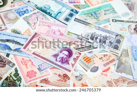 Collection of the old foreign notes