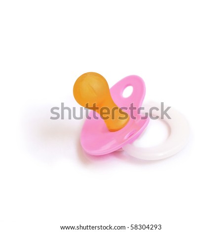 Pink Baby Dummy Isolated On White Stock Photo 58304293 : Shutterstock
