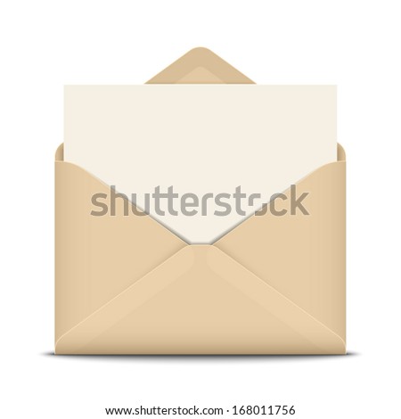 Open envelope, vector illustration